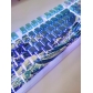 The Great Wave off Kanagawa 104+21 PBT Backlit Keycaps Set Cherry Profile for MX Switches Mechanical Gaming Keyboard